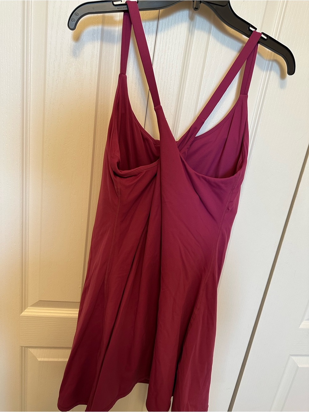 HALARA Strapless Crossback Dress in Burgundy - Picture 3 of 3